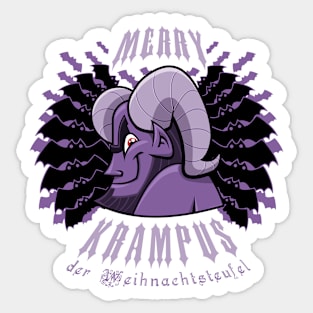 Merry Krampus BAT Wreath Sticker